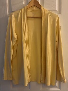 L.L. Bean butter yellow cardigan